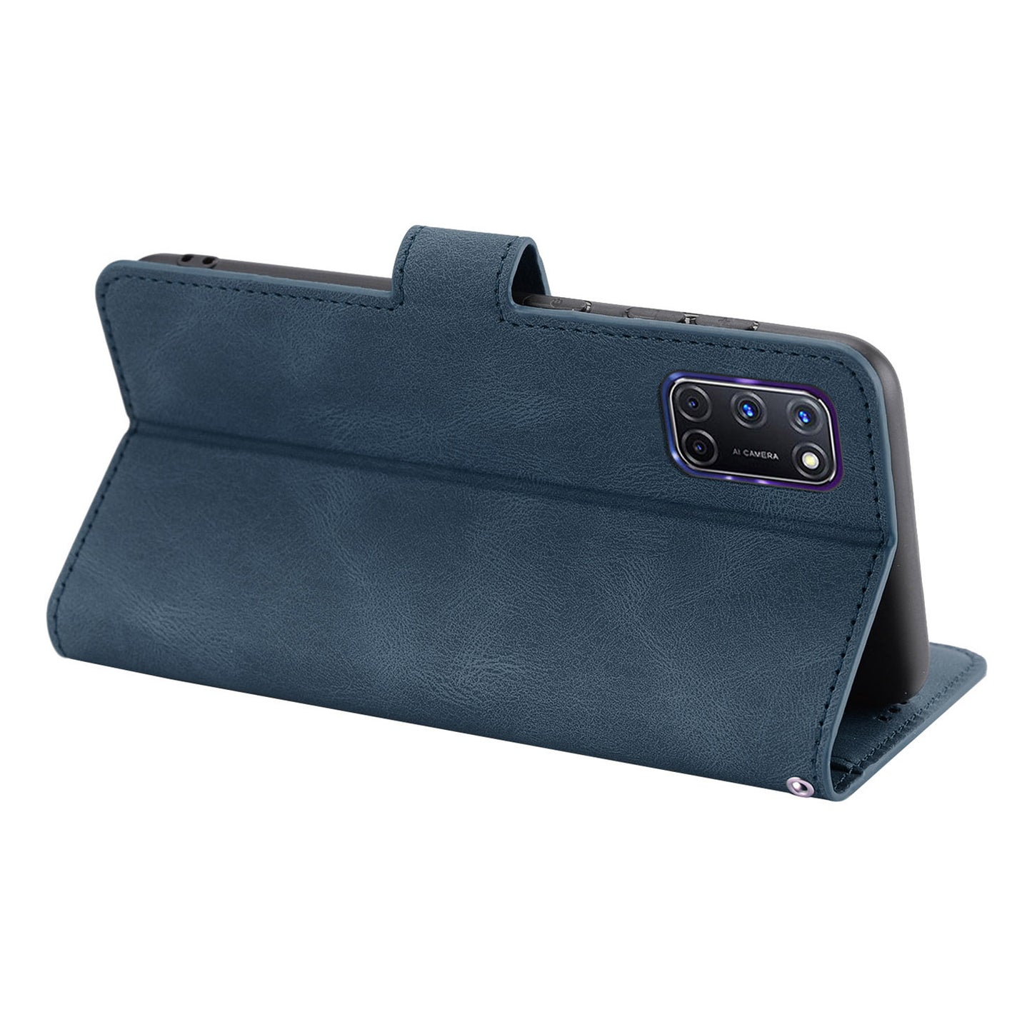 For Oppo A72 / A52 / A92 4G Wallet Phone Case PU Leather Stand Shockproof Flip Cover with Strap