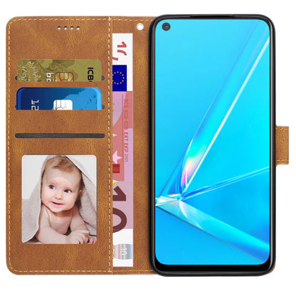 For Oppo A72 / A52 / A92 4G Wallet Phone Case PU Leather Stand Shockproof Flip Cover with Strap