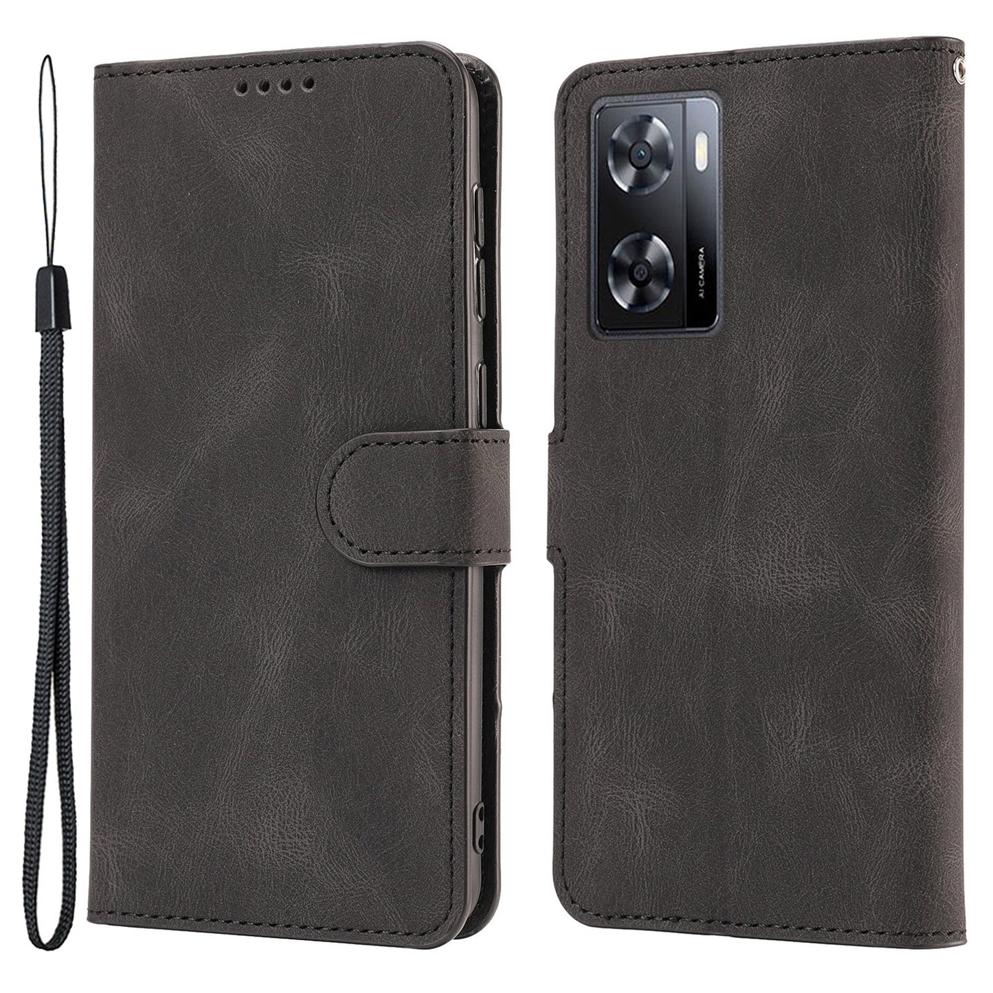 PU Leather Case for Oppo A57 4G / A77 4G / A57s 4G / A57e 4G / A77s 4G / OnePlus Nord N20 SE 4G , Wallet Stand Flip Phone Cover