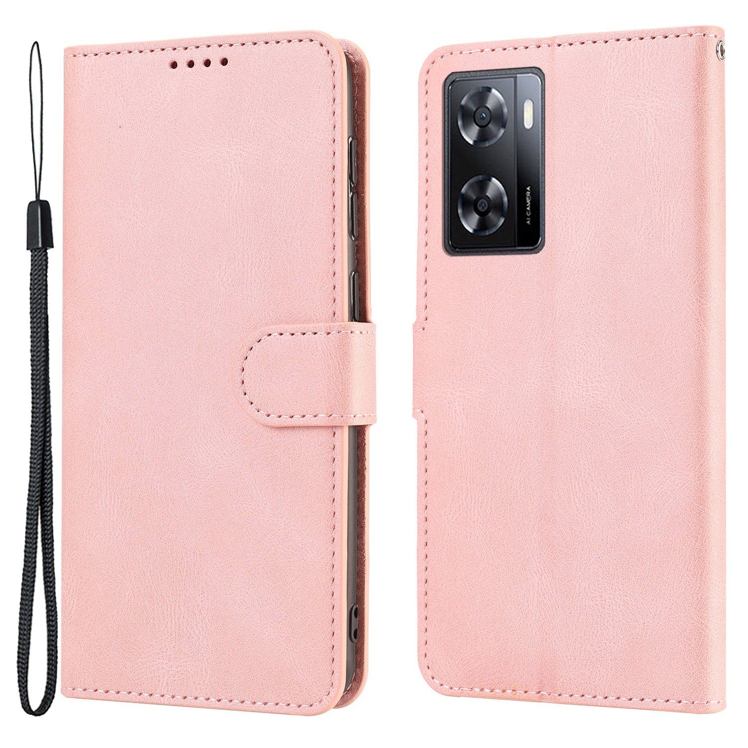 PU Leather Case for Oppo A57 4G / A77 4G / A57s 4G / A57e 4G / A77s 4G / OnePlus Nord N20 SE 4G , Wallet Stand Flip Phone Cover