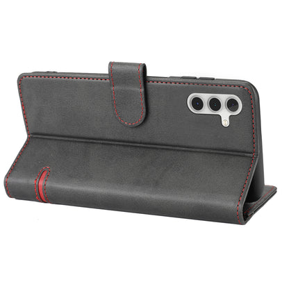 For Samsung Galaxy A24 4G Shockproof Phone Case Horizontal Line Leather Case Stand Wallet Cover