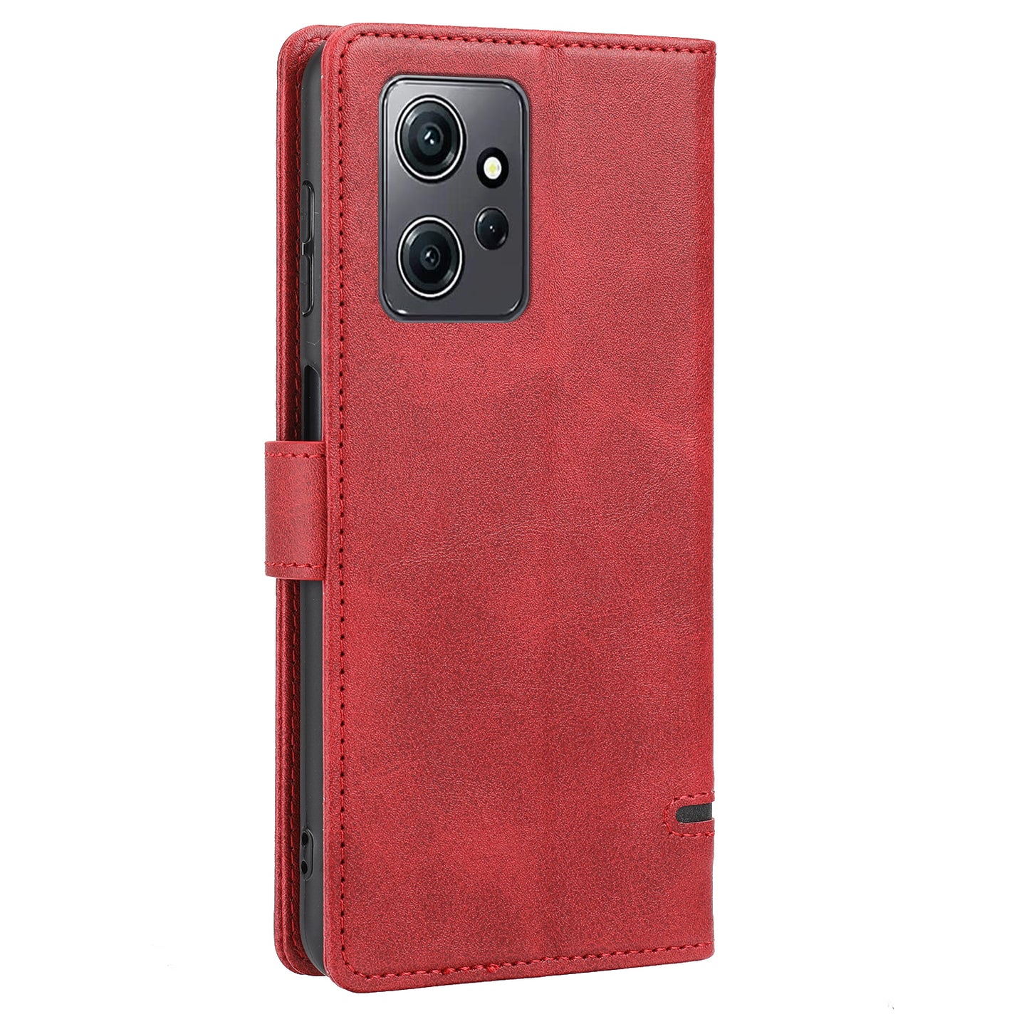 For Xiaomi Redmi Note 12 4G Wallet Phone Case Horizontal Line Leather Flip Cover with Stand