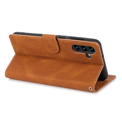 Stand Wallet Case for Samsung Galaxy M13 5G Drop Resistant PU Leather Phone Cover with Strap