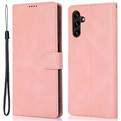 Stand Wallet Case for Samsung Galaxy M13 5G Drop Resistant PU Leather Phone Cover with Strap