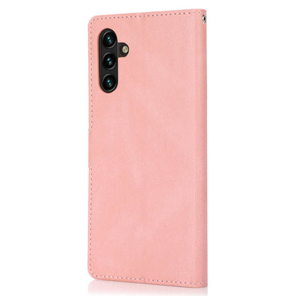 Stand Wallet Case for Samsung Galaxy M13 5G Drop Resistant PU Leather Phone Cover with Strap