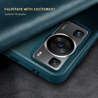 For Huawei P60 Anti-Drop Case View Window PU Leather Flip Cover TPU Acrylic Phone Case