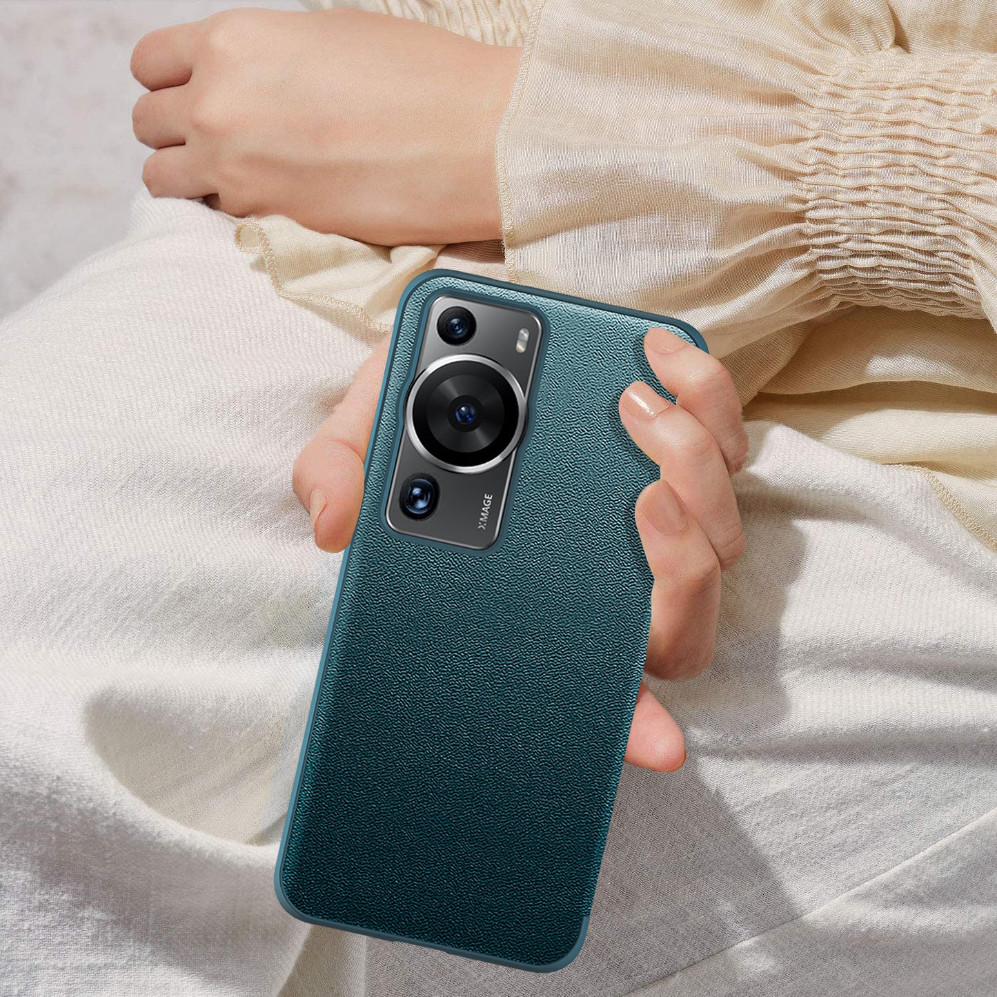 Anti-Fall Phone Case for Huawei P60 Pro View Window Flip Cover PU Leather TPU Acrylic Phone Protector