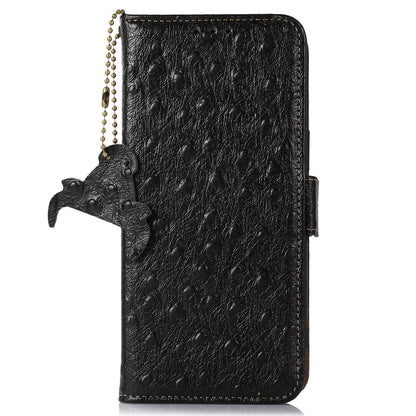 RFID Blocking Phone Case for Xiaomi Redmi Note 12 Turbo / Poco F5 5G , Wallet Stand Genuine Cow Leather Cover