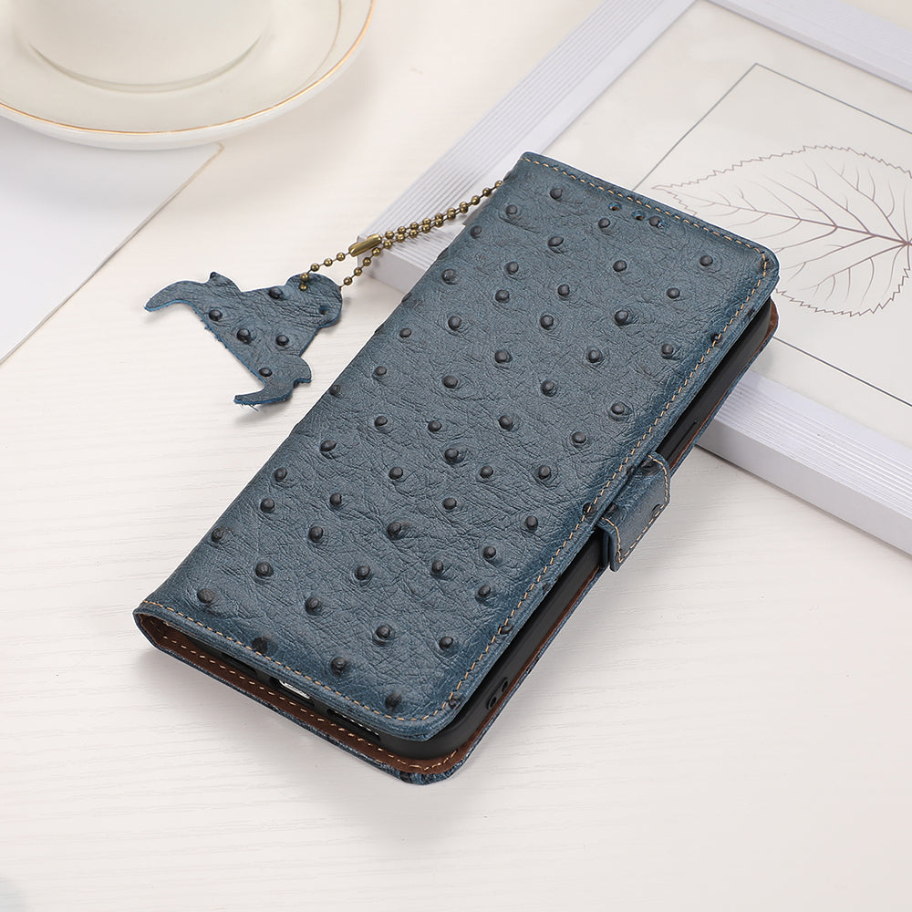 RFID Blocking Phone Case for Xiaomi Redmi Note 12 Turbo / Poco F5 5G , Wallet Stand Genuine Cow Leather Cover