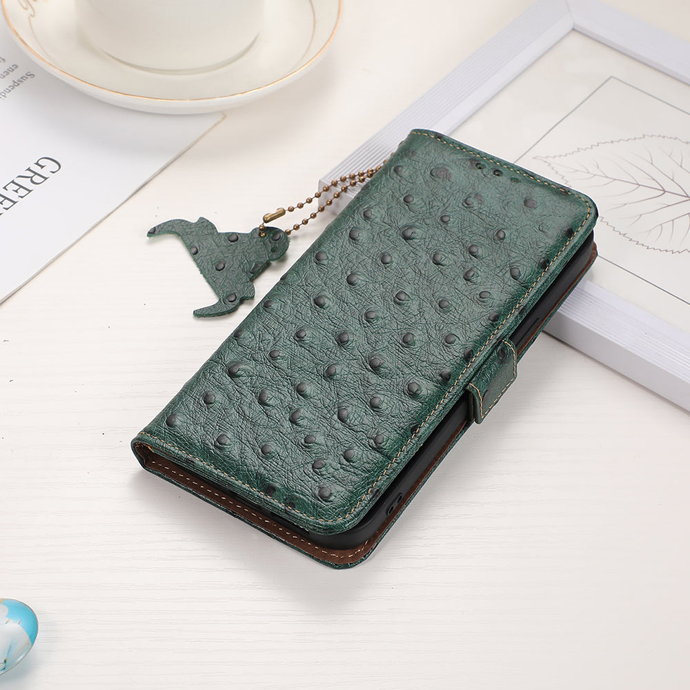 RFID Blocking Phone Case for Xiaomi Redmi Note 12 Turbo / Poco F5 5G , Wallet Stand Genuine Cow Leather Cover