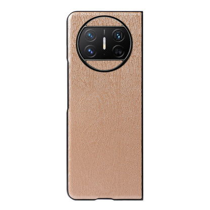 For Huawei Mate X3 5G Wood Texture Phone Case Anti-drop Leather Coated PC Phone Cover