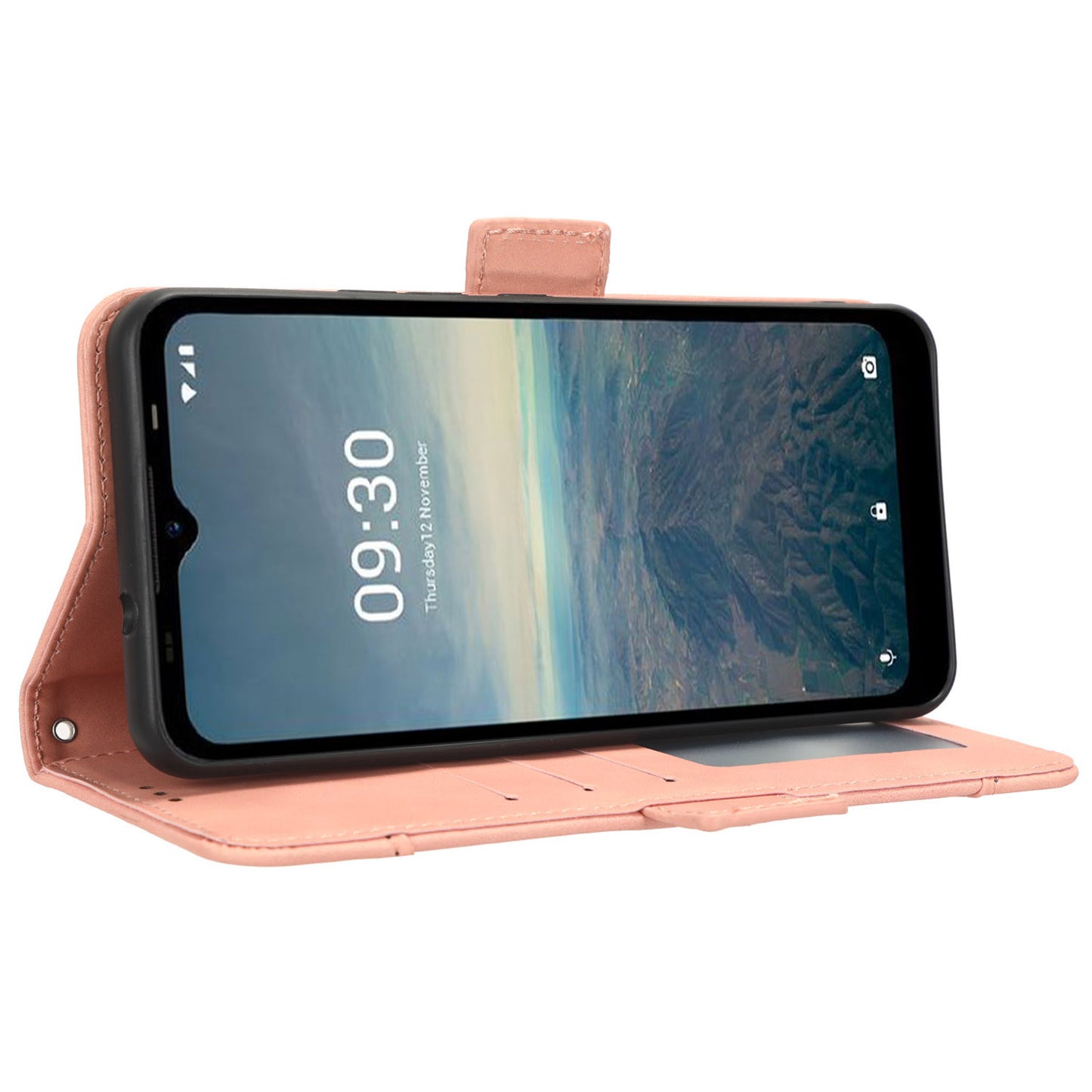 For Vodafone Smart T23 Wallet Phone Case Multiple Card Slots Phone Shell Leather Flip Cover with Stand