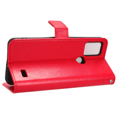 For Vodafone Smart T23 Crazy Horse Texture Wallet Case PU Leather Stand Folio Flip Phone Cover