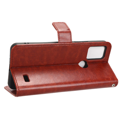 For Vodafone Smart T23 Crazy Horse Texture Wallet Case PU Leather Stand Folio Flip Phone Cover