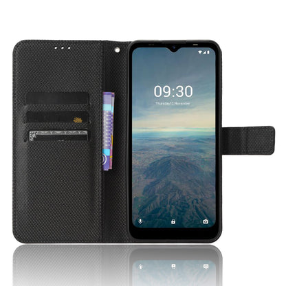 Protective Case for Vodafone Smart T23 PU Leather Flip Cover Diamond Texture Anti-Scratch Wallet Phone Case