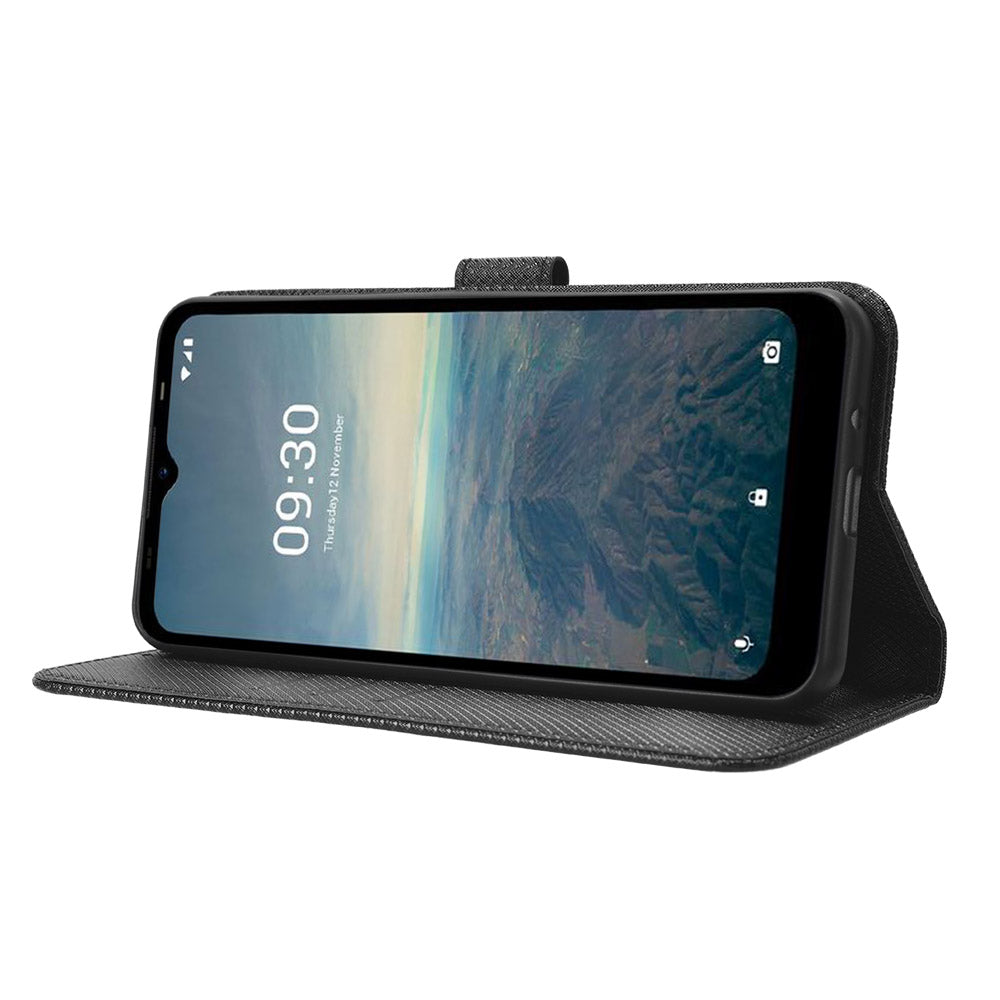 Protective Case for Vodafone Smart T23 PU Leather Flip Cover Diamond Texture Anti-Scratch Wallet Phone Case