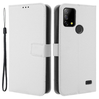 Protective Case for Vodafone Smart T23 PU Leather Flip Cover Diamond Texture Anti-Scratch Wallet Phone Case