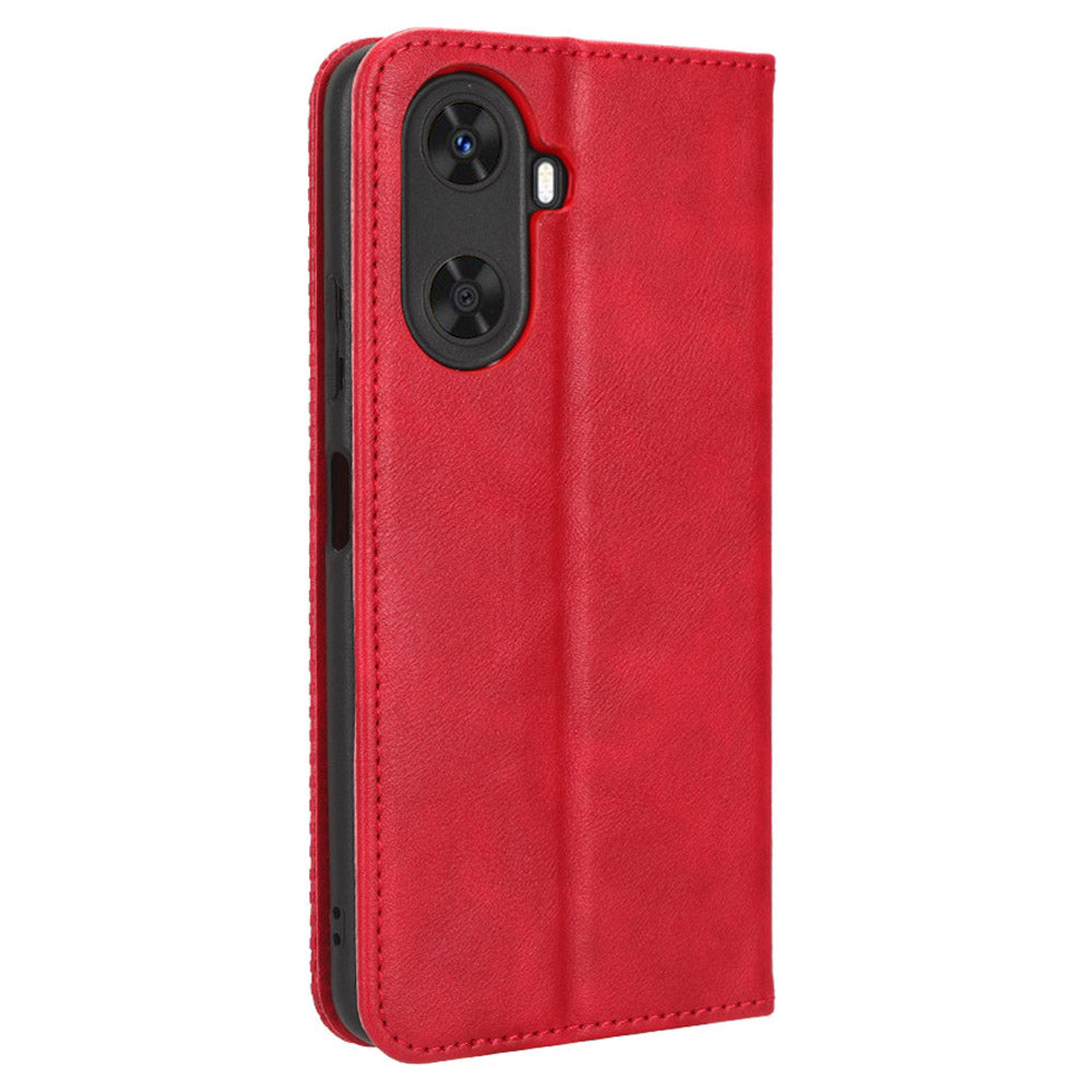 Retro Phone Cover for Huawei Enjoy 60 Magnetic PU Leather Stand Cell Phone Wallet Case