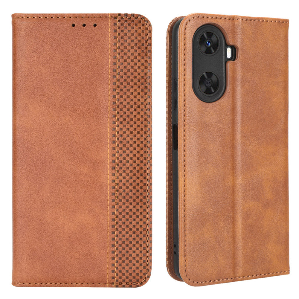 Retro Phone Cover for Huawei Enjoy 60 Magnetic PU Leather Stand Cell Phone Wallet Case