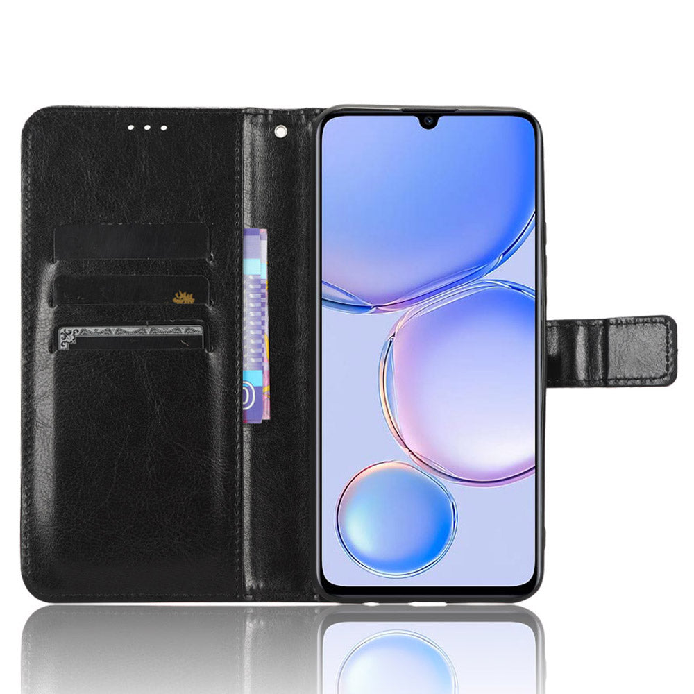 Folio Flip Cover for Huawei Enjoy 60 Shockproof Crazy Horse Texture PU Leather Wallet Phone Case