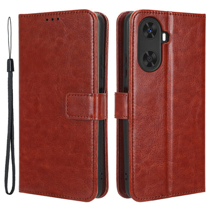 Folio Flip Cover for Huawei Enjoy 60 Shockproof Crazy Horse Texture PU Leather Wallet Phone Case