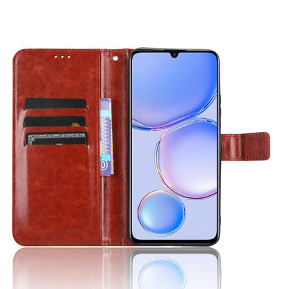 Folio Flip Cover for Huawei Enjoy 60 Shockproof Crazy Horse Texture PU Leather Wallet Phone Case