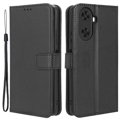 Protective Cover for Huawei Enjoy 60 Diamond Texture PU Leather Flip Case Wallet Phone Case