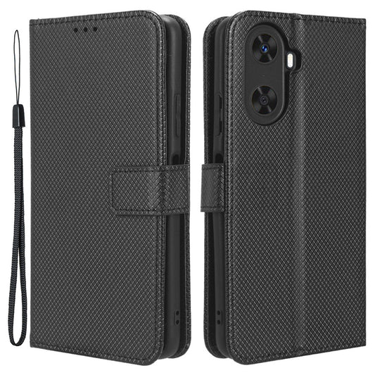 Protective Cover for Huawei Enjoy 60 Diamond Texture PU Leather Flip Case Wallet Phone Case