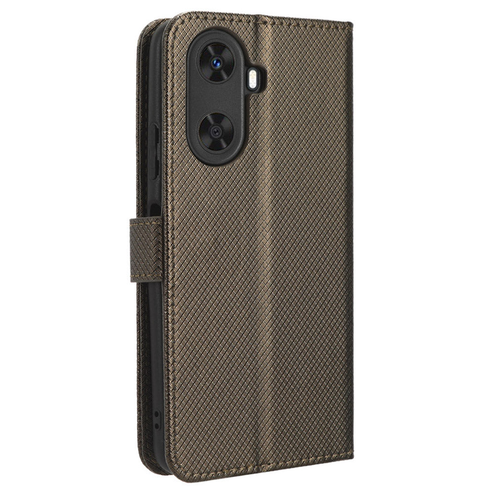 Protective Cover for Huawei Enjoy 60 Diamond Texture PU Leather Flip Case Wallet Phone Case