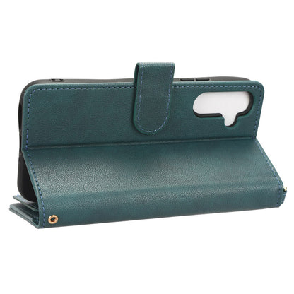 For Samsung Galaxy A34 5G Zipper Pocket Phone Wallet Case Cellphone Cover with 2 Straps