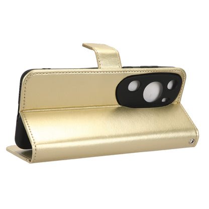 For P60 Art Shockproof Wallet Phone Case Crazy Horse Texture PU Leather Folio Flip Cover