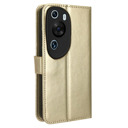 For P60 Art Shockproof Wallet Phone Case Crazy Horse Texture PU Leather Folio Flip Cover