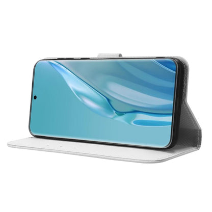 PU Leather Flip Case for Huawei P60 Art Protective Cover Diamond Texture Anti-Drop Wallet Phone Case