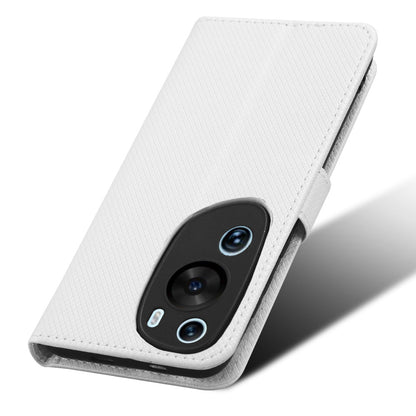 PU Leather Flip Case for Huawei P60 Art Protective Cover Diamond Texture Anti-Drop Wallet Phone Case