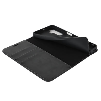 Genuine Cow Leather Phone Cover for Samsung Galaxy A24 4G Crazy Horse Texture Anti-drop Phone Case with Wallet