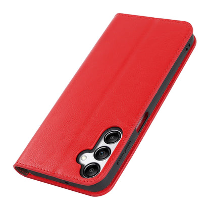 Genuine Cow Leather Phone Cover for Samsung Galaxy A24 4G Crazy Horse Texture Anti-drop Phone Case with Wallet