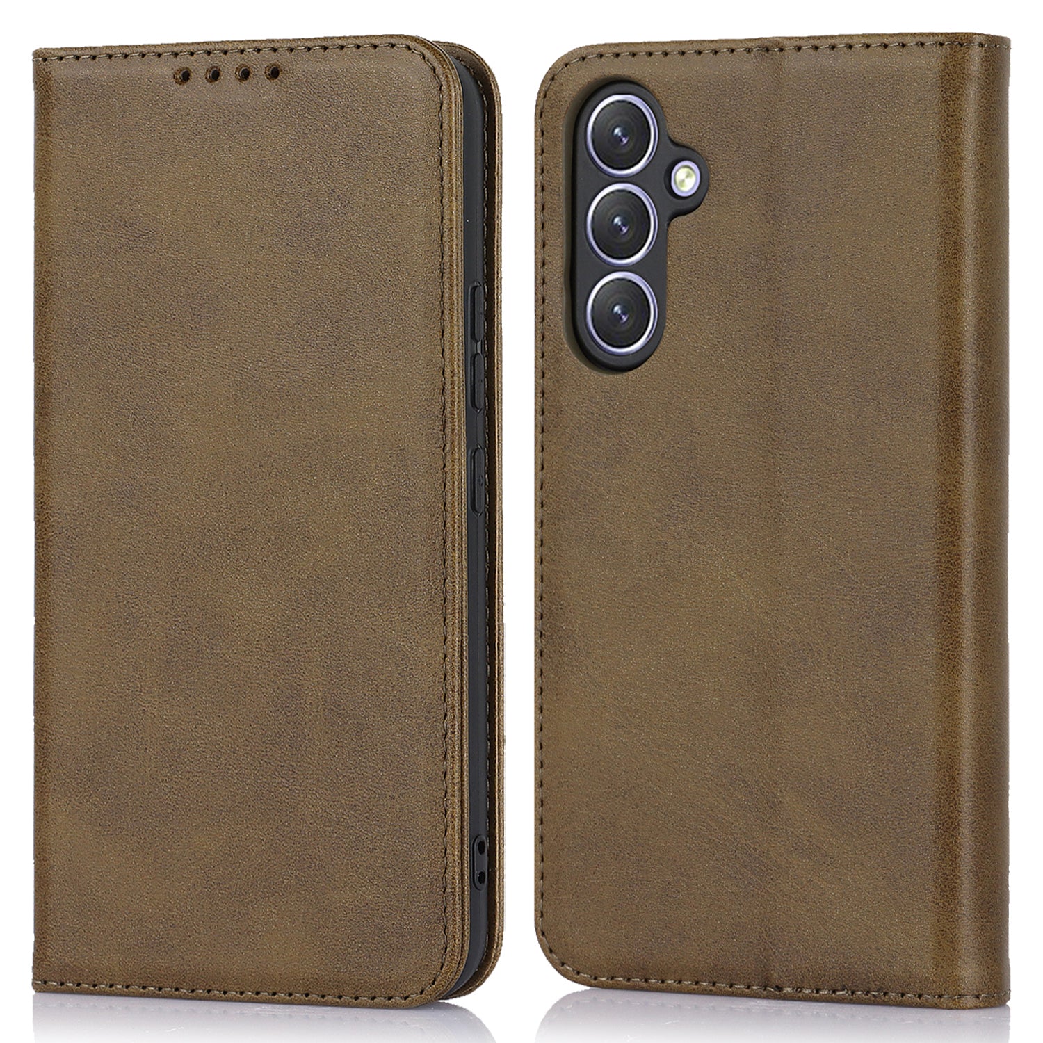 PU Leather Folio Flip Cover for Samsung Galaxy A54 5G Wallet Phone Case Calf Texture Shockproof Case