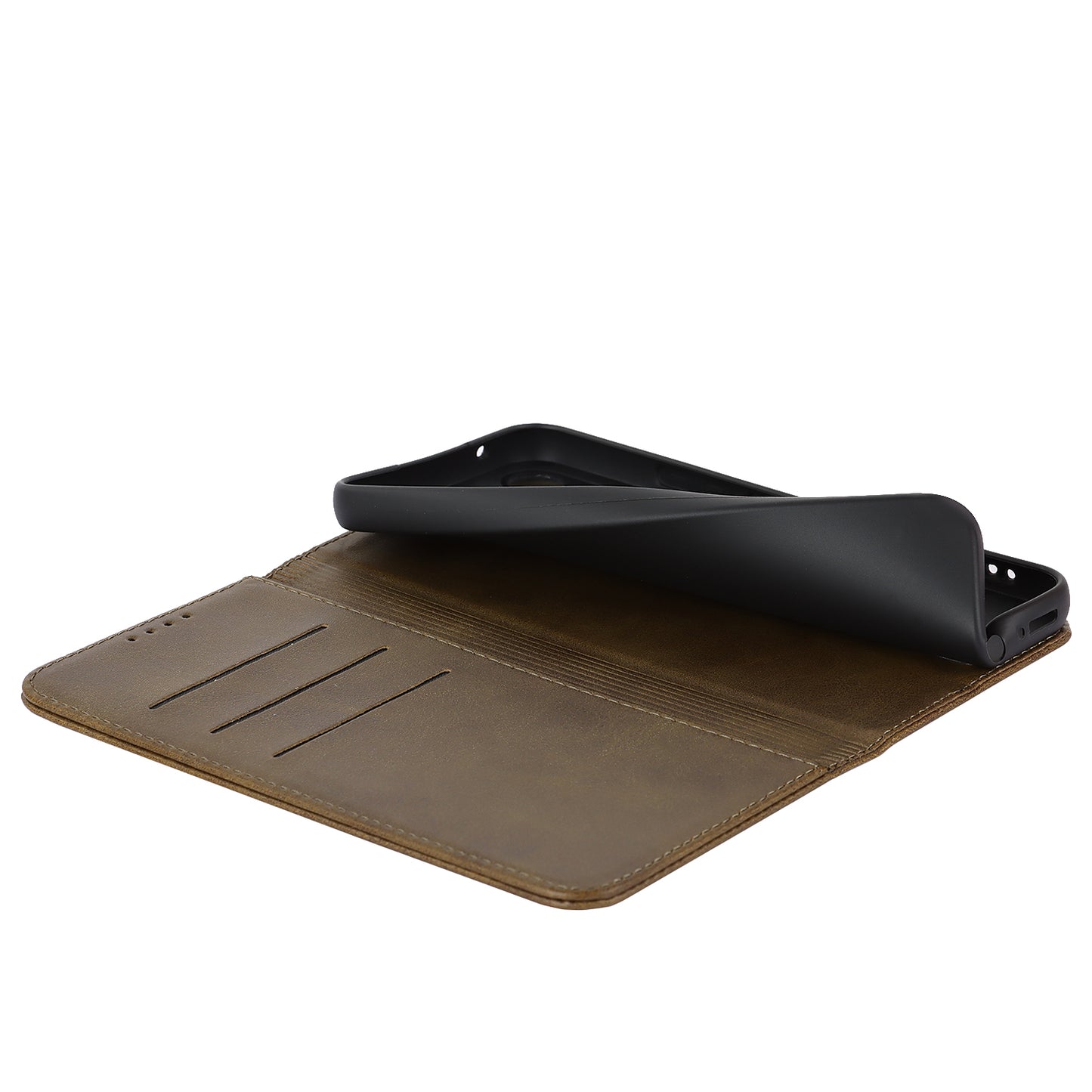 PU Leather Folio Flip Cover for Samsung Galaxy A54 5G Wallet Phone Case Calf Texture Shockproof Case