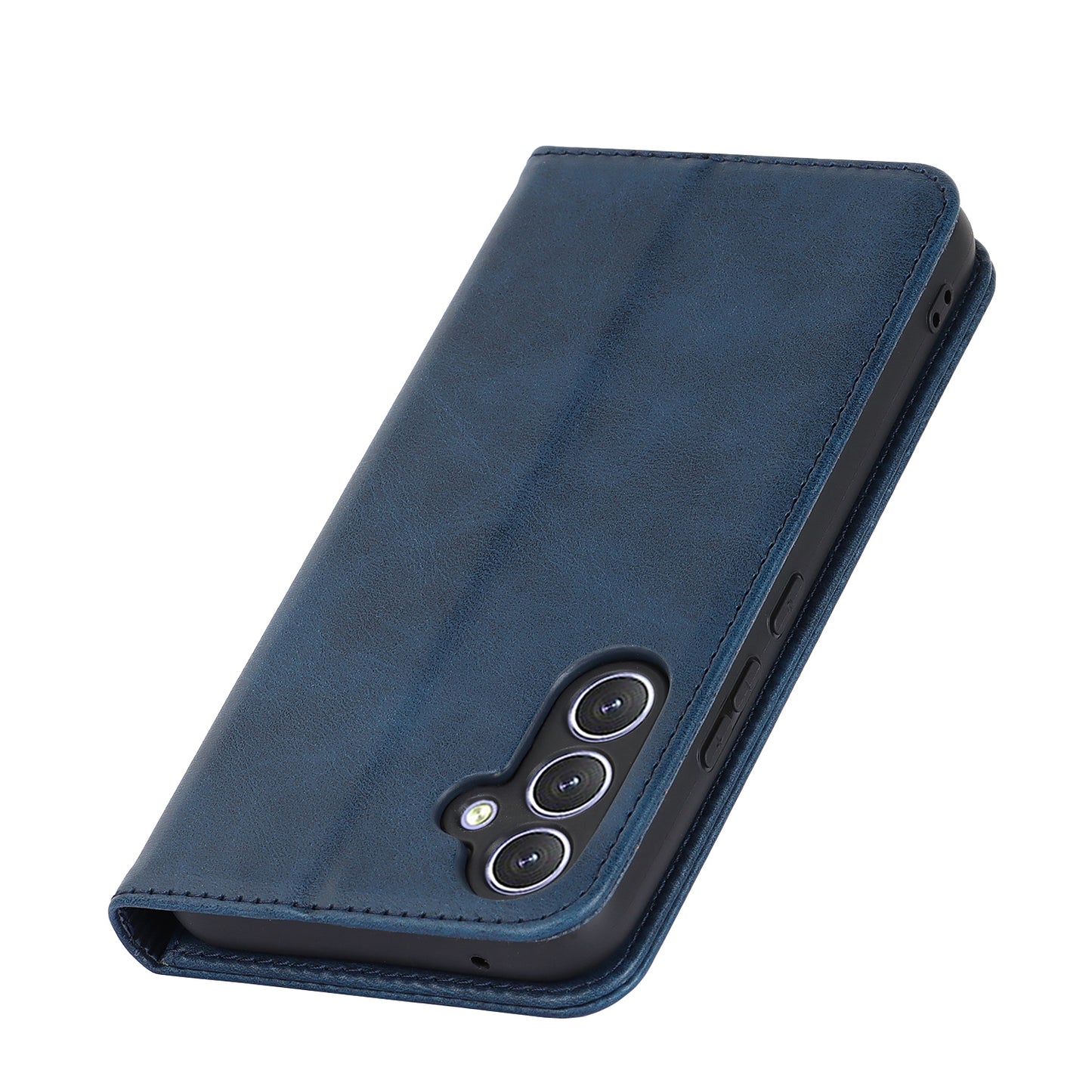 PU Leather Folio Flip Cover for Samsung Galaxy A54 5G Wallet Phone Case Calf Texture Shockproof Case