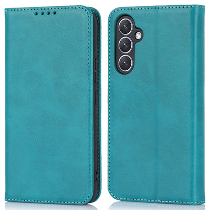 PU Leather Folio Flip Cover for Samsung Galaxy A54 5G Wallet Phone Case Calf Texture Shockproof Case
