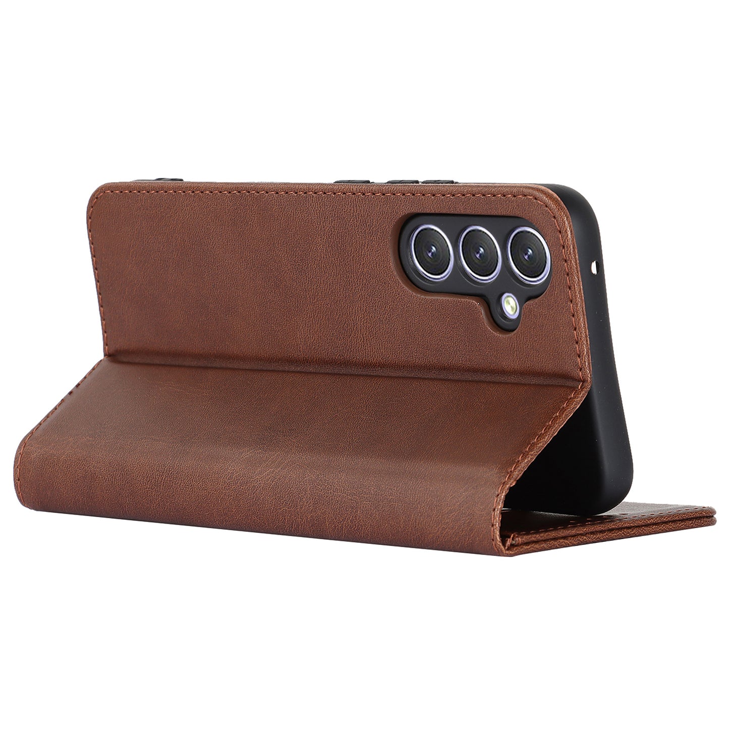 PU Leather Folio Flip Cover for Samsung Galaxy A54 5G Wallet Phone Case Calf Texture Shockproof Case