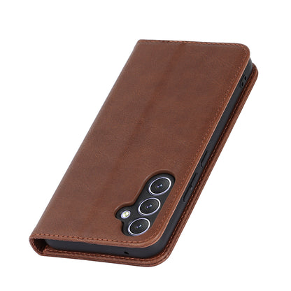 PU Leather Folio Flip Cover for Samsung Galaxy A54 5G Wallet Phone Case Calf Texture Shockproof Case