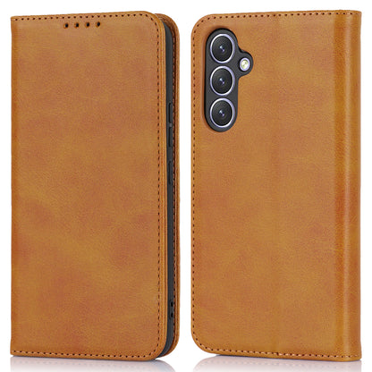 PU Leather Folio Flip Cover for Samsung Galaxy A54 5G Wallet Phone Case Calf Texture Shockproof Case