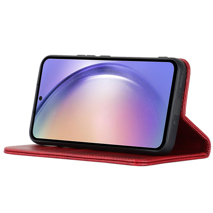 PU Leather Folio Flip Cover for Samsung Galaxy A54 5G Wallet Phone Case Calf Texture Shockproof Case