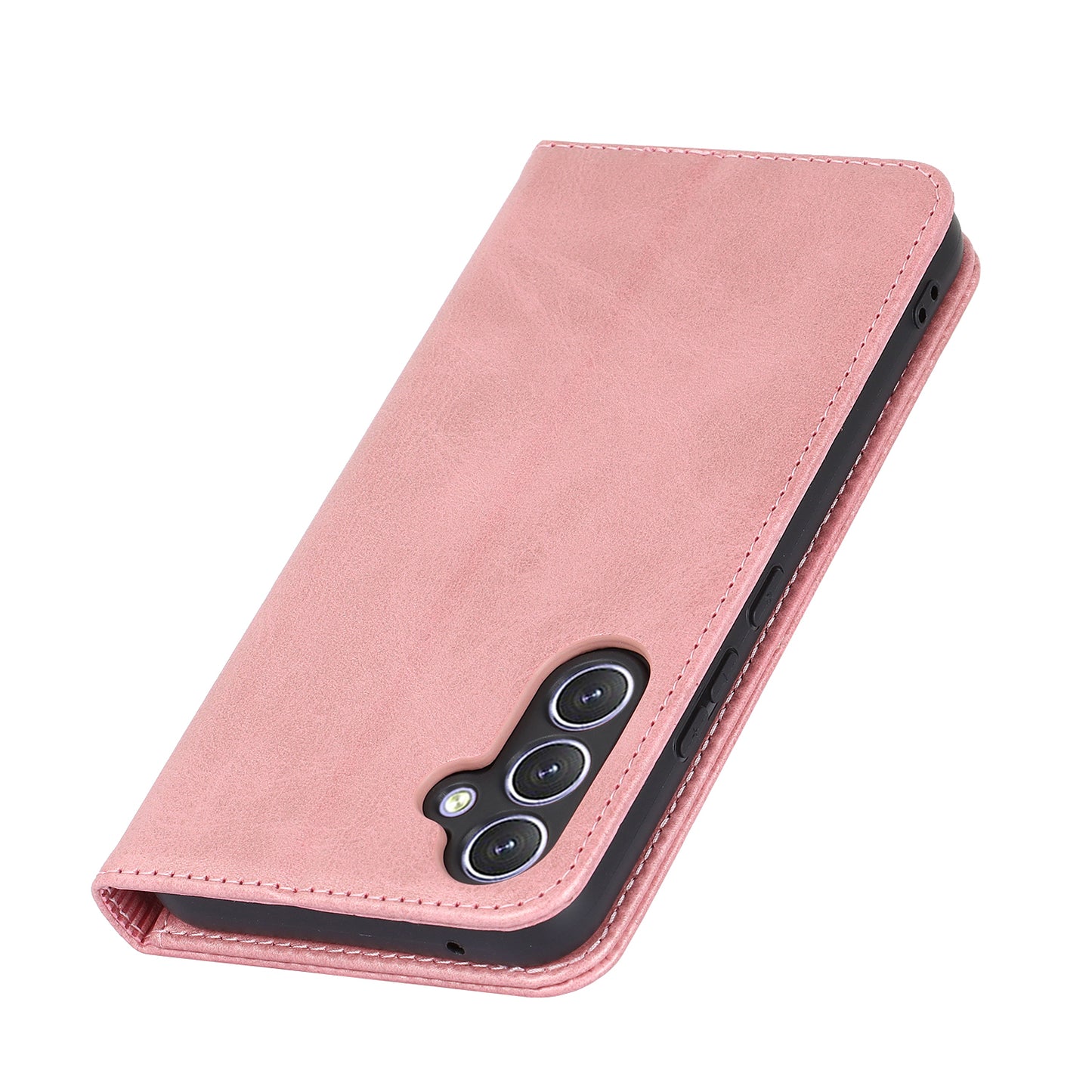 PU Leather Folio Flip Cover for Samsung Galaxy A54 5G Wallet Phone Case Calf Texture Shockproof Case