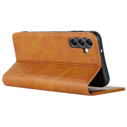 For Samsung Galaxy A14 5G PU Leather Phone Case Calf Texture Stand Wallet Flip Folio Cover