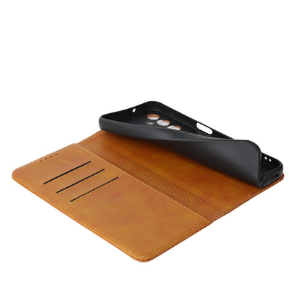 For Samsung Galaxy A14 5G PU Leather Phone Case Calf Texture Stand Wallet Flip Folio Cover