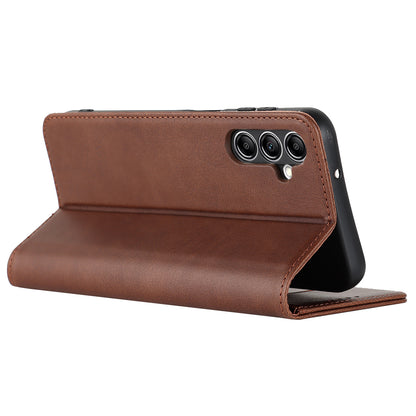 For Samsung Galaxy A14 5G PU Leather Phone Case Calf Texture Stand Wallet Flip Folio Cover