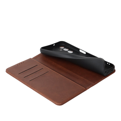 For Samsung Galaxy A14 5G PU Leather Phone Case Calf Texture Stand Wallet Flip Folio Cover