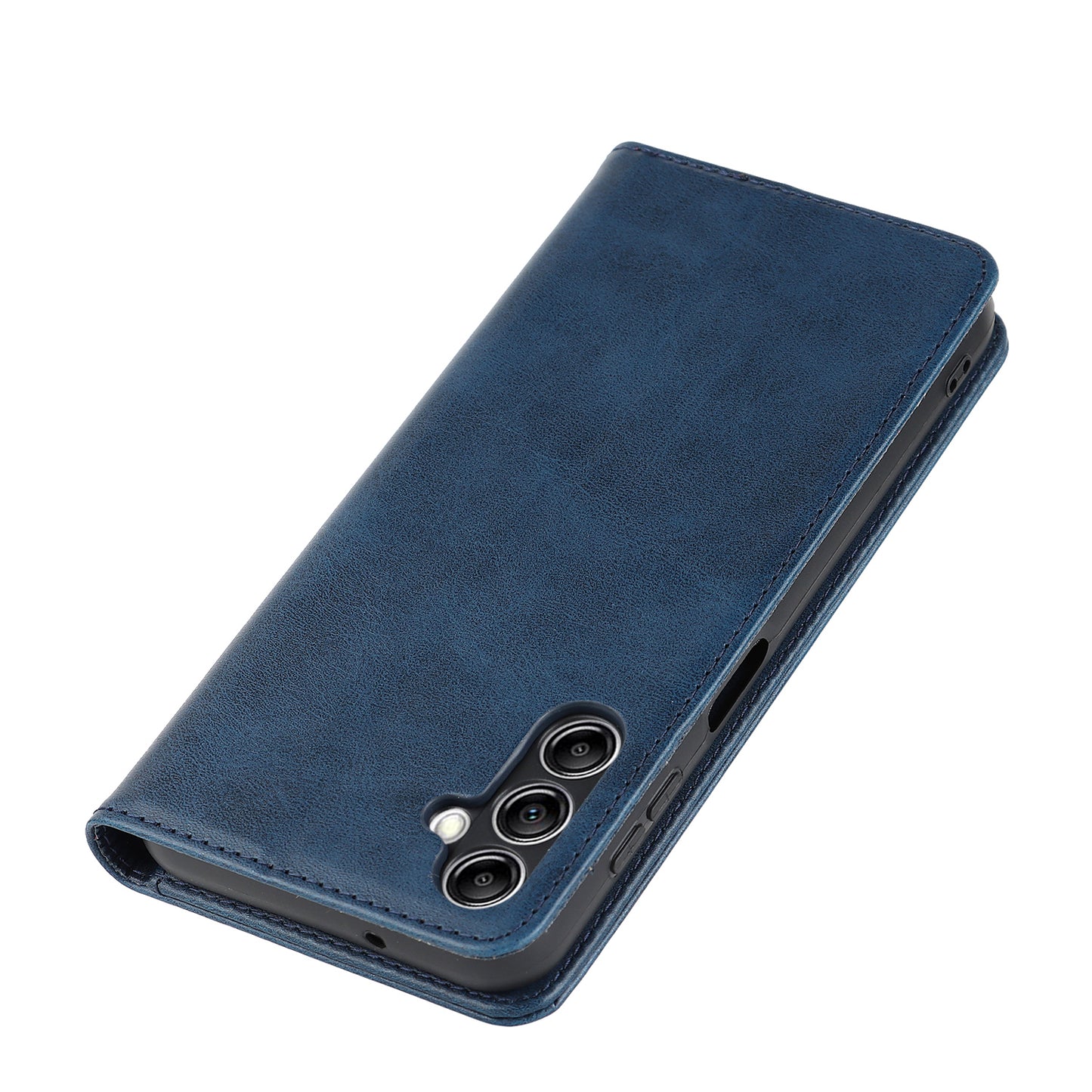 For Samsung Galaxy A14 5G PU Leather Phone Case Calf Texture Stand Wallet Flip Folio Cover